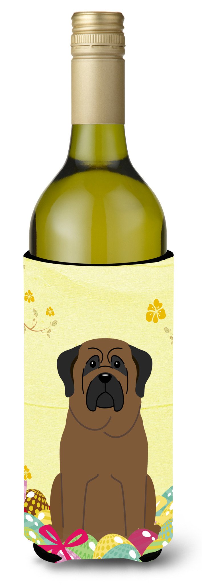 Easter Eggs Bullmastiff Wine Bottle Beverge Insulator Hugger BB6084LITERK by Caroline's Treasures