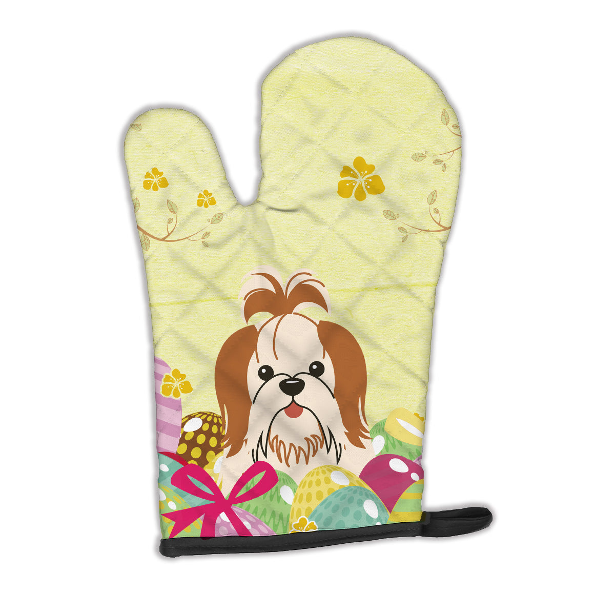 Easter Eggs Shih Tzu Red White Oven Mitt BB6087OVMT  the-store.com.