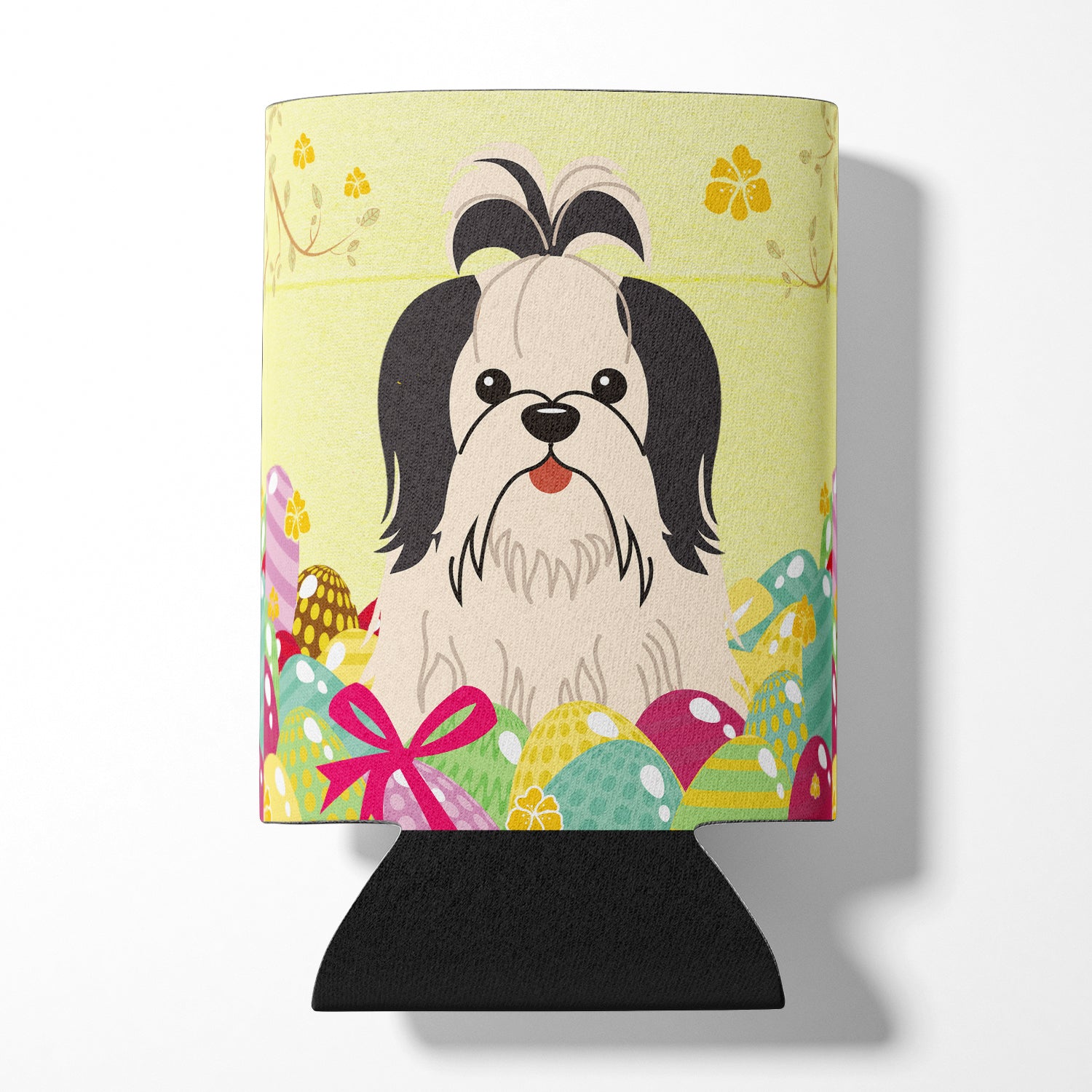 Easter Eggs Shih Tzu Black White Can or Bottle Hugger BB6088CC  the-store.com.