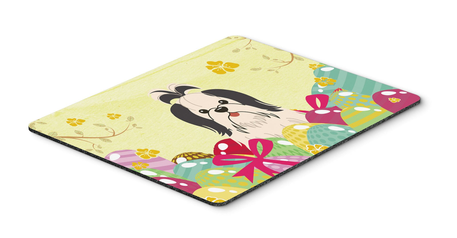 Easter Eggs Shih Tzu Black White Mouse Pad, Hot Pad or Trivet BB6088MP by Caroline's Treasures