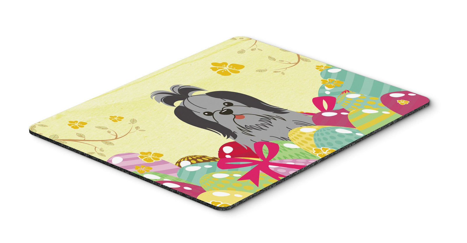 Easter Eggs Shih Tzu Black Silver Mouse Pad, Hot Pad or Trivet BB6089MP by Caroline's Treasures