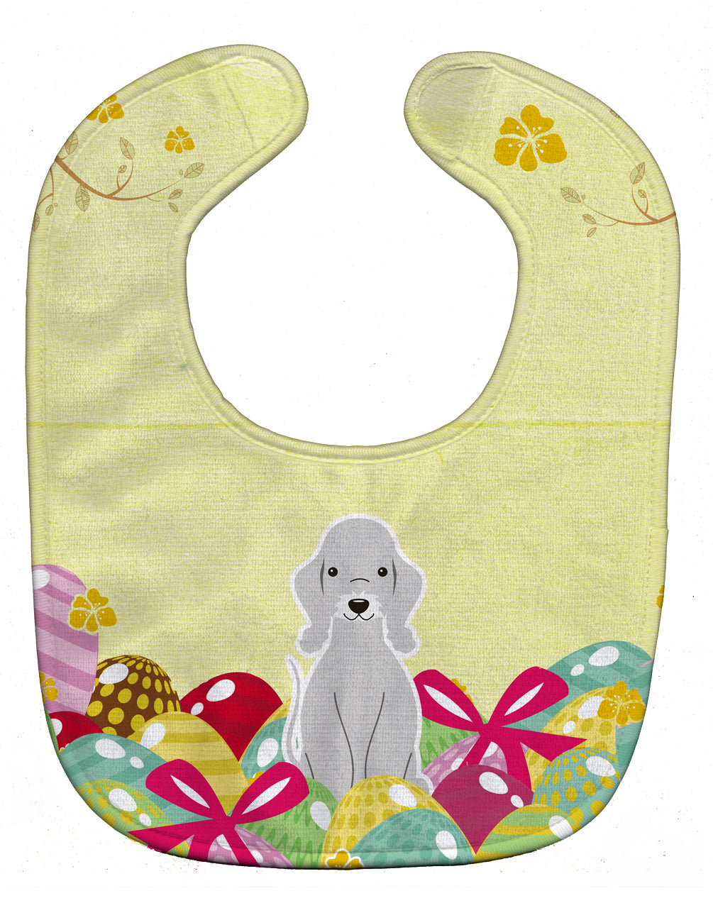 Easter Eggs Bedlington Terrier Blue Baby Bib BB6090BIB - the-store.com