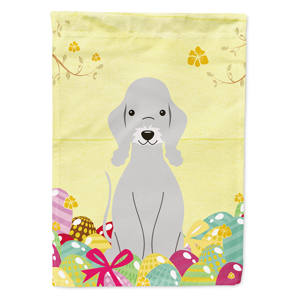 Easter Eggs Bedlington Terrier Blue Flag Canvas House Size BB6090CHF  the-store.com.