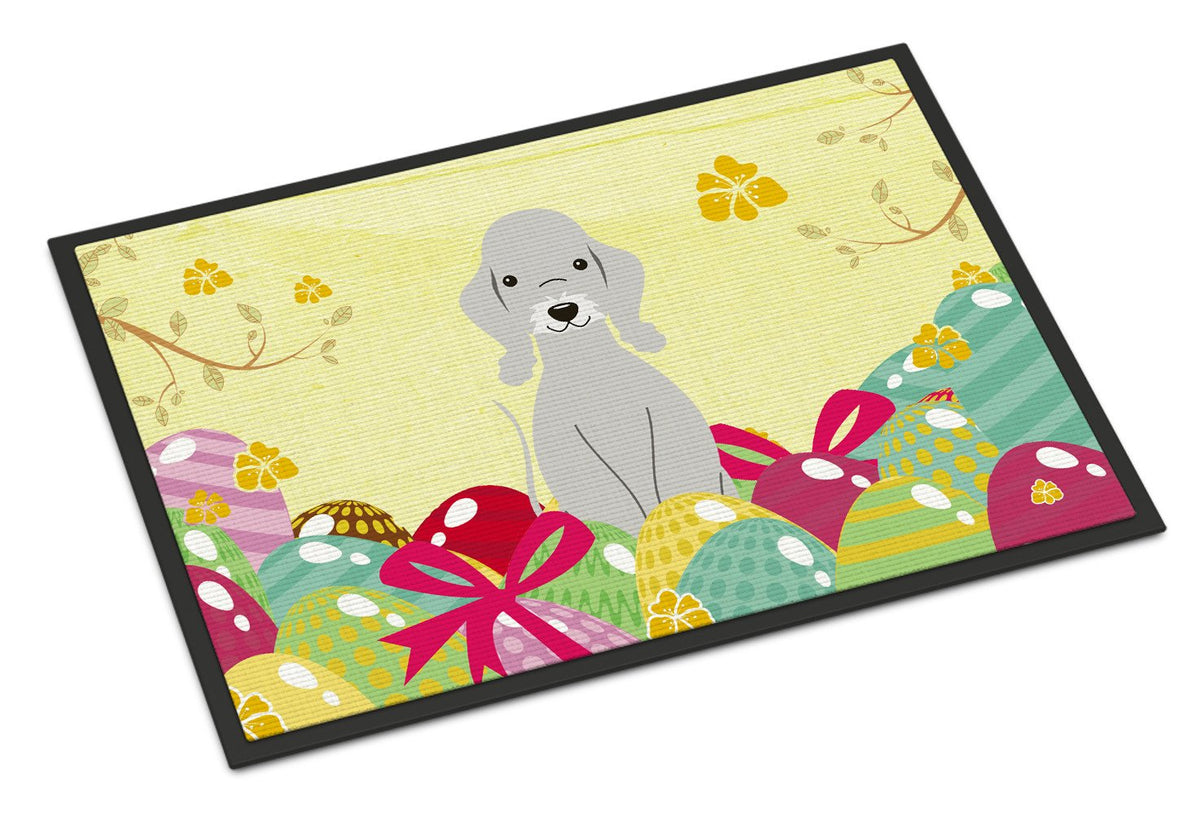 Easter Eggs Bedlington Terrier Blue Indoor or Outdoor Mat 24x36 BB6090JMAT by Caroline&#39;s Treasures