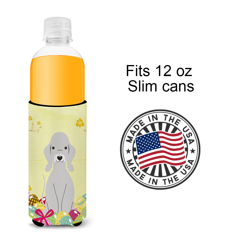 Easter Eggs Bedlington Terrier Blue  Ultra Hugger for slim cans BB6090MUK  the-store.com.