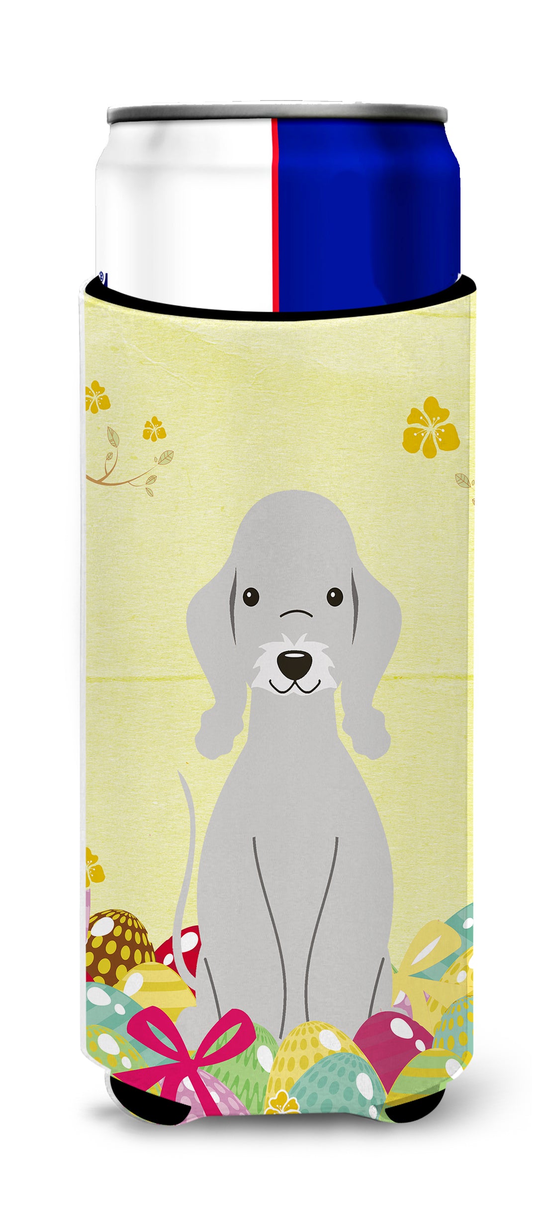 Easter Eggs Bedlington Terrier Blue  Ultra Hugger for slim cans BB6090MUK  the-store.com.