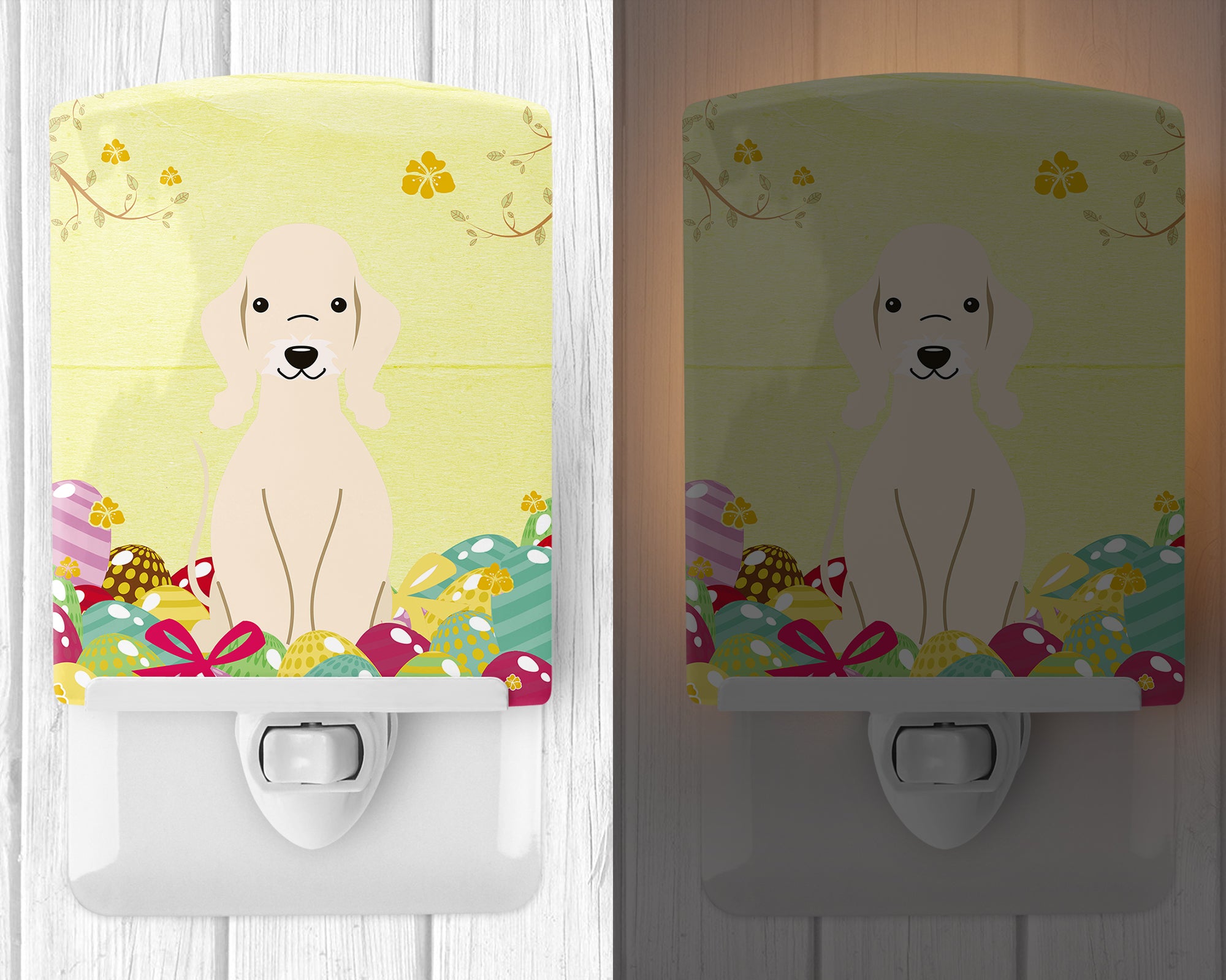 Easter Eggs Bedlington Terrier Sandy Ceramic Night Light BB6091CNL - the-store.com