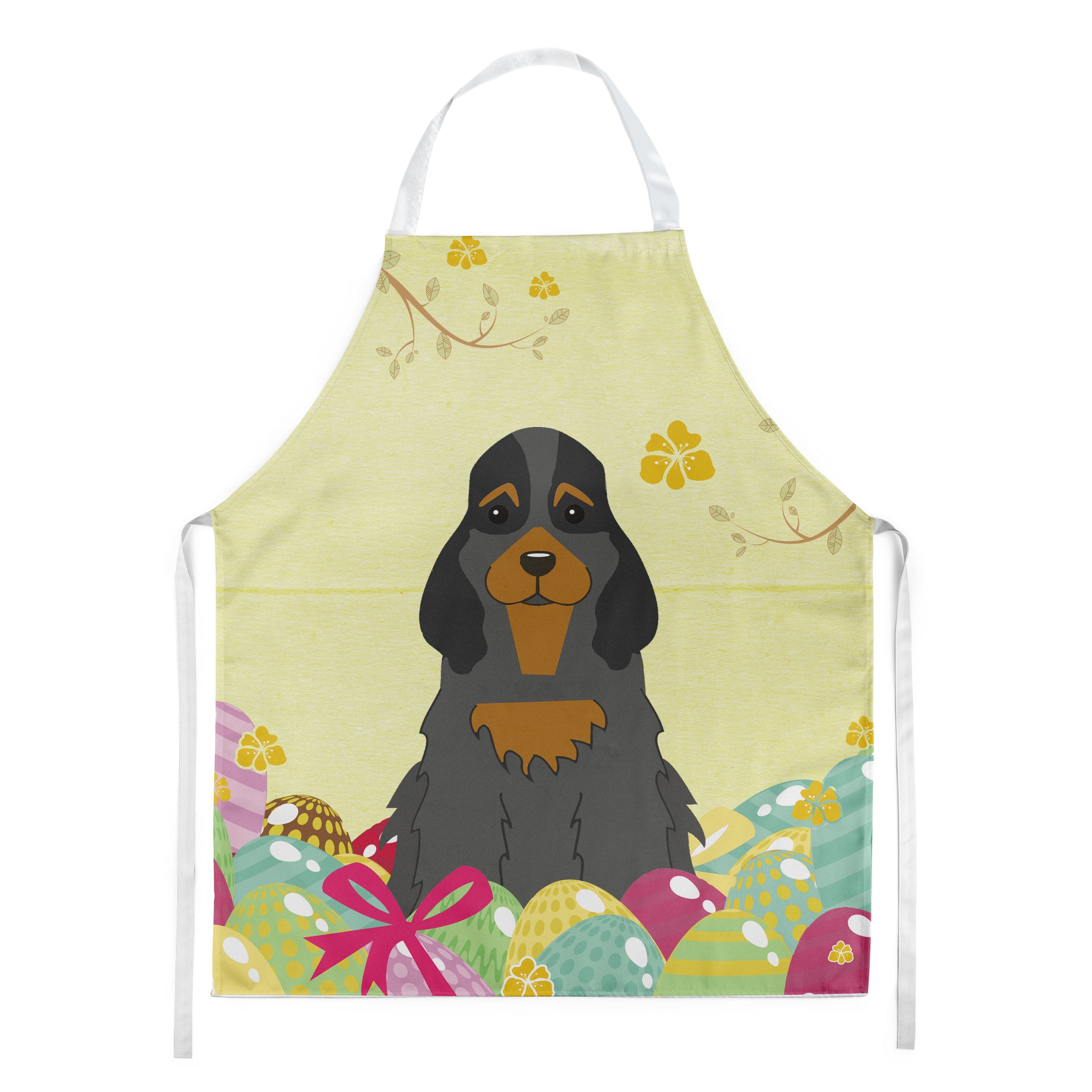 Easter Eggs Cocker Spaniel Black Tan Apron BB6093APRON  the-store.com.