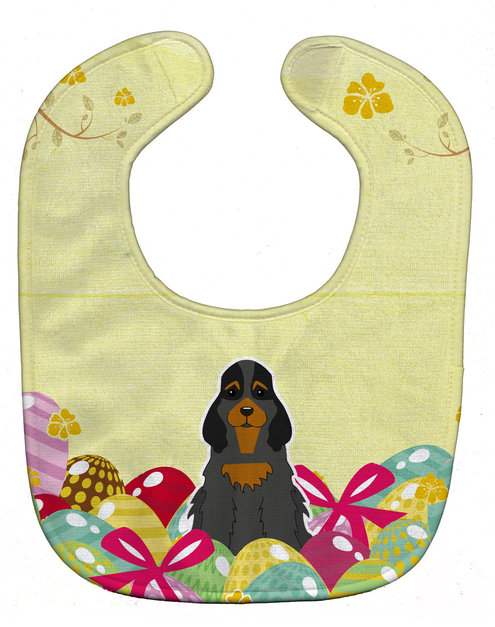 Easter Eggs Cocker Spaniel Black Tan Baby Bib BB6093BIB - the-store.com