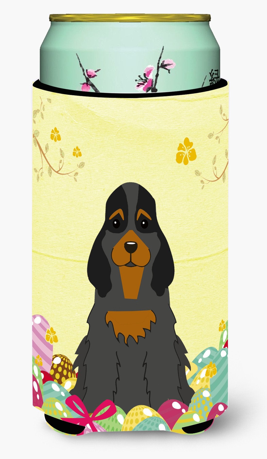 Easter Eggs Cocker Spaniel Black Tan Tall Boy Beverage Insulator Hugger BB6093TBC by Caroline&#39;s Treasures