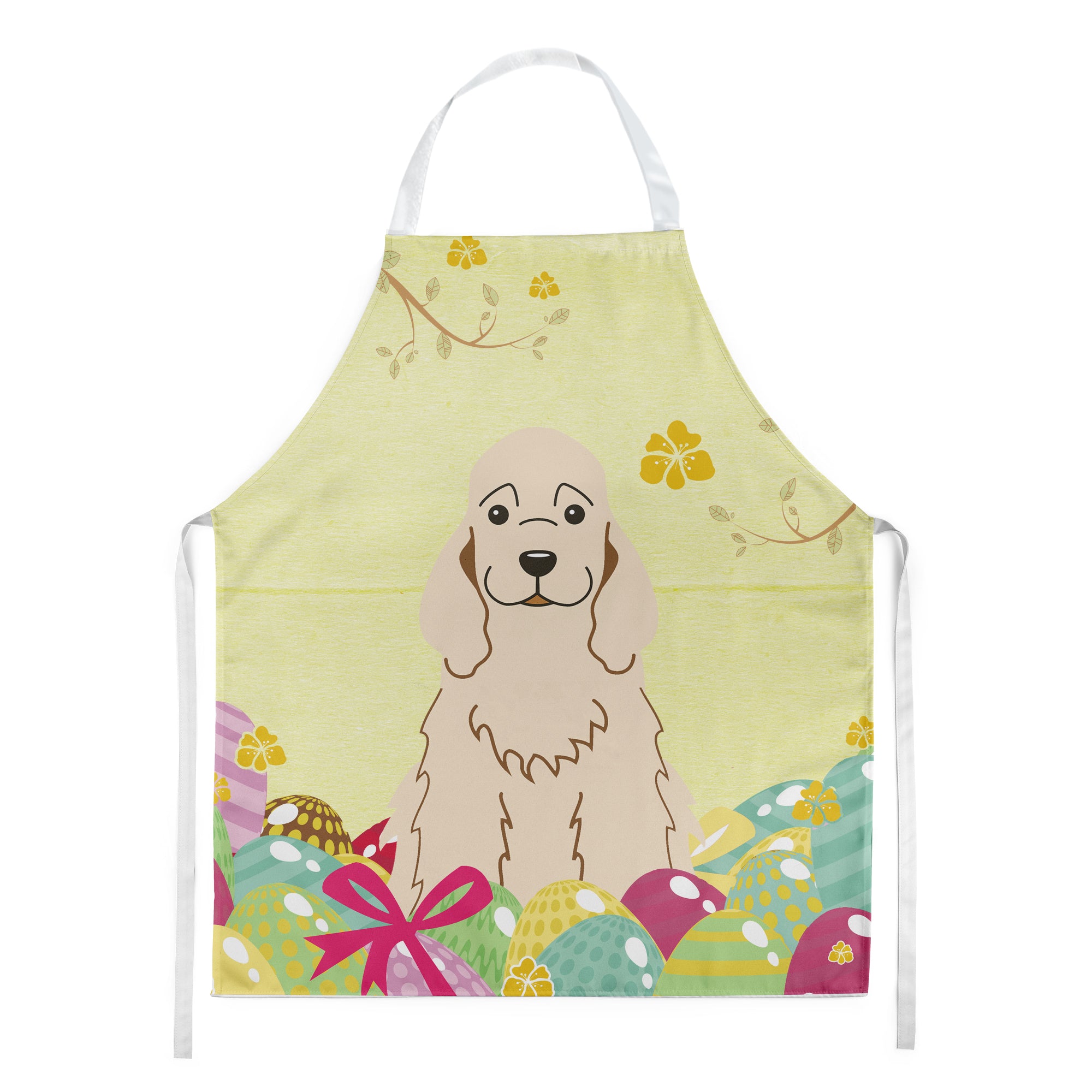 Easter Eggs Cocker Spaniel Buff Apron BB6094APRON  the-store.com.