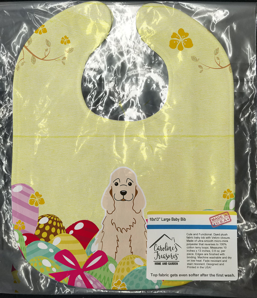 Easter Eggs Cocker Spaniel Buff Baby Bib BB6094BIB - the-store.com