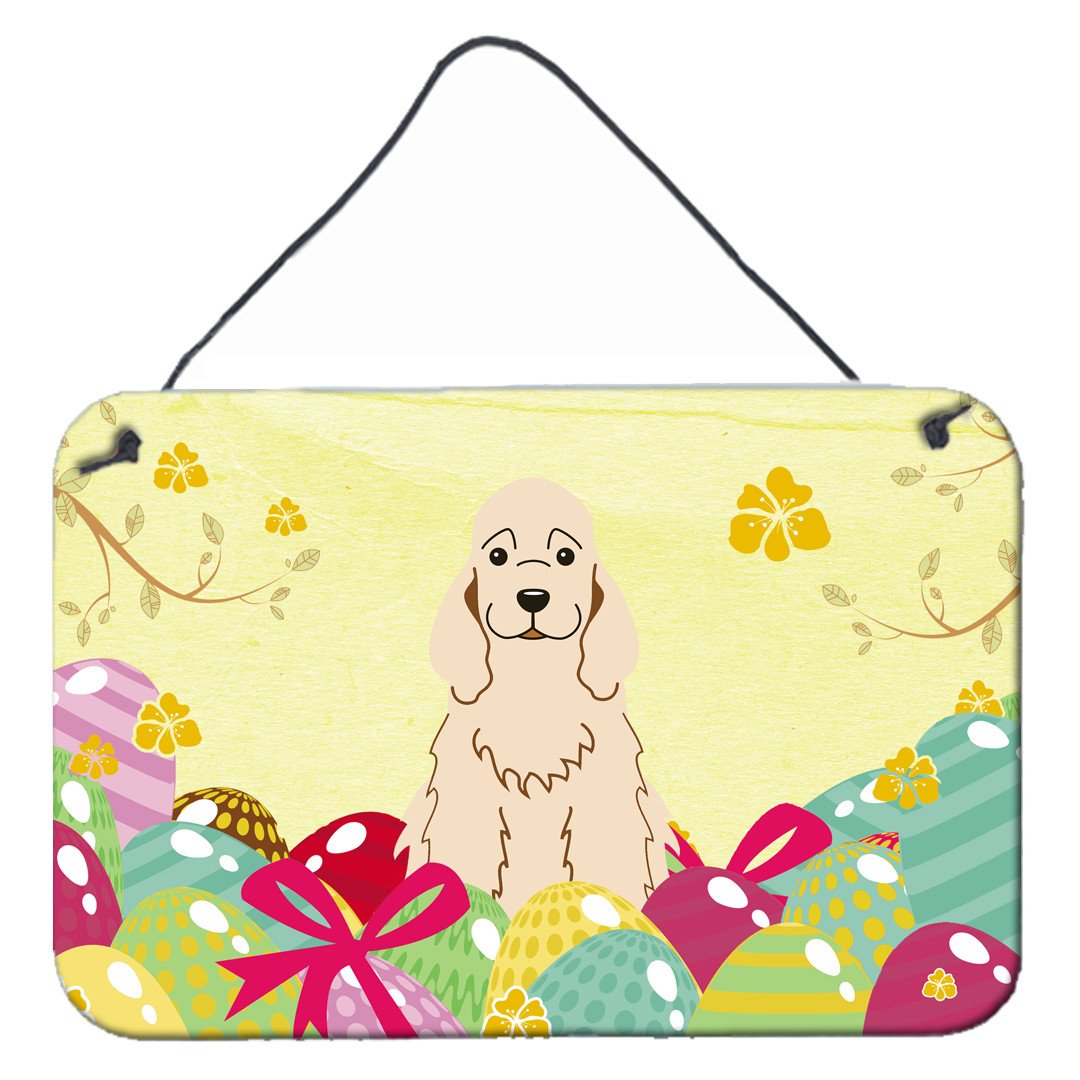 Easter Eggs Cocker Spaniel Buff Wall or Door Hanging Prints BB6094DS812 by Caroline's Treasures