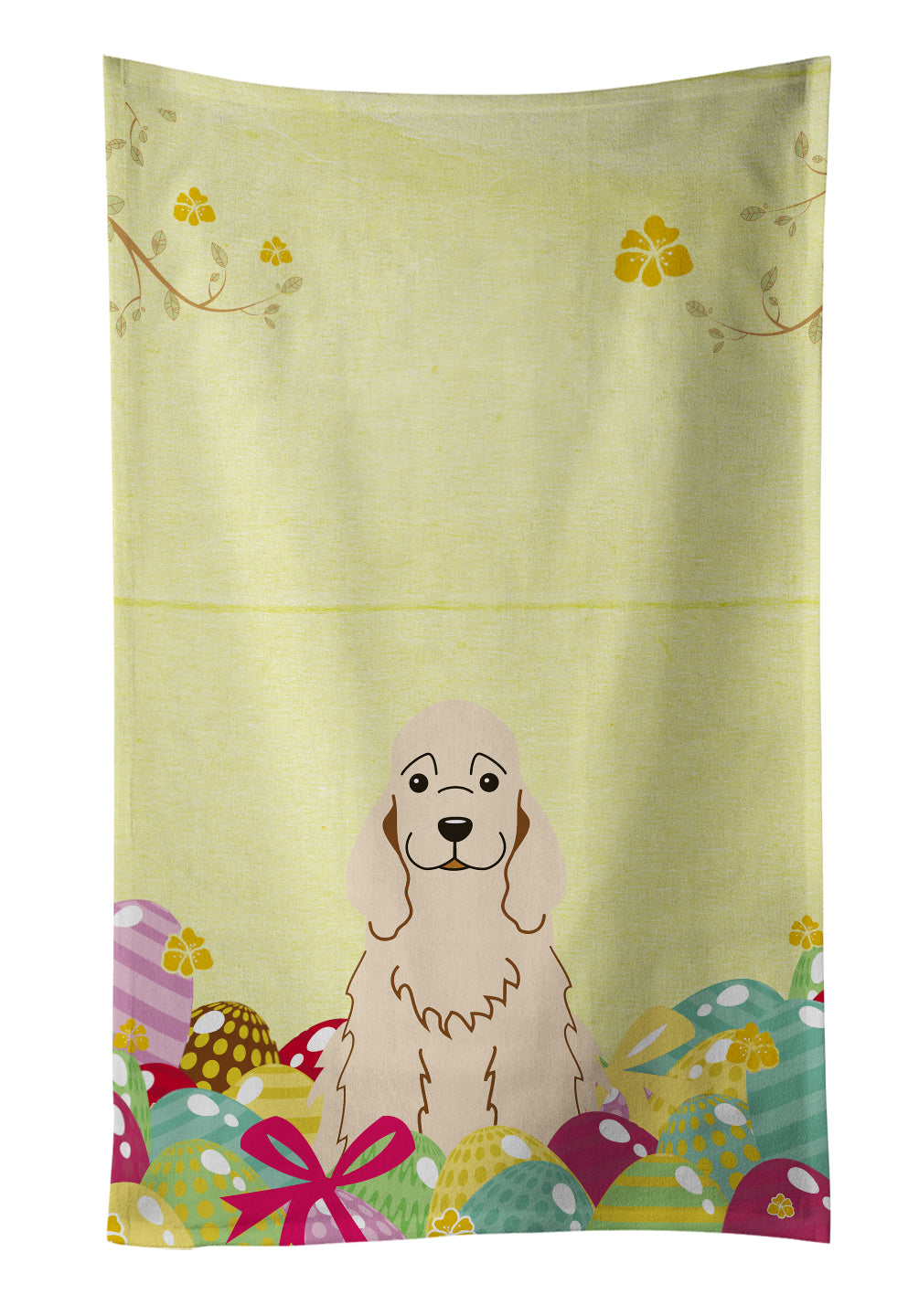 Easter Eggs Cocker Spaniel Buff Kitchen Towel BB6094KTWL - the-store.com