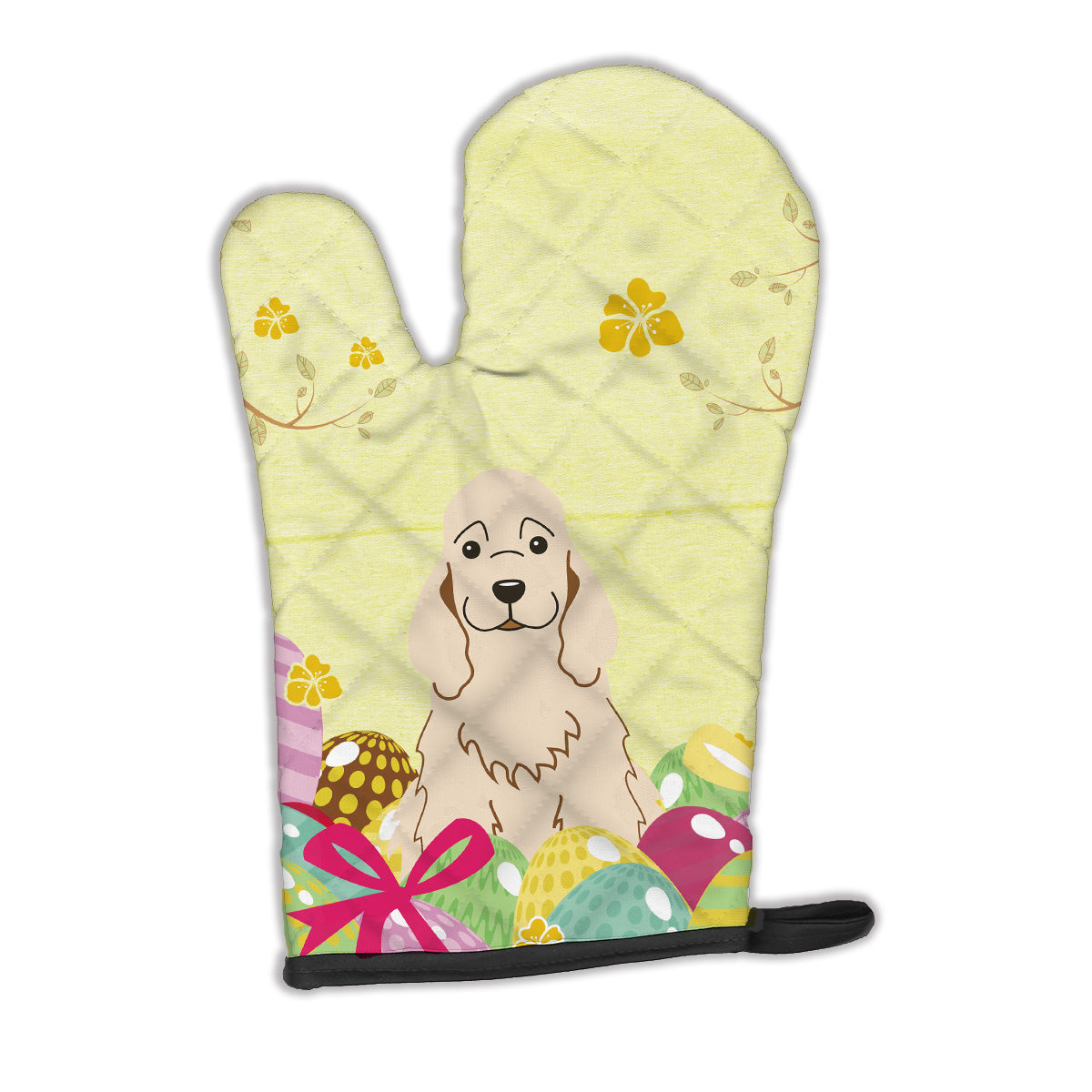 Easter Eggs Cocker Spaniel Buff Oven Mitt BB6094OVMT  the-store.com.