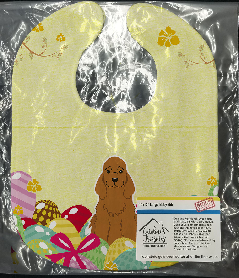 Easter Eggs Cocker Spaniel Red Baby Bib BB6095BIB - the-store.com