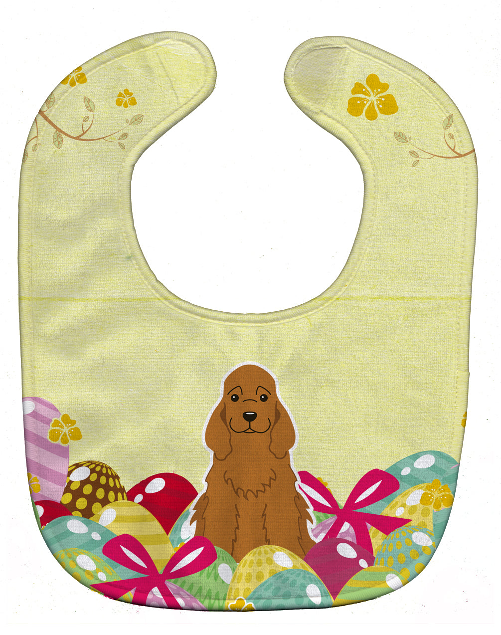 Easter Eggs Cocker Spaniel Red Baby Bib BB6095BIB - the-store.com