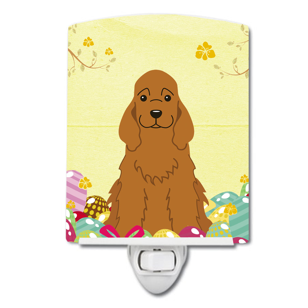 Easter Eggs Cocker Spaniel Red Ceramic Night Light BB6095CNL - the-store.com