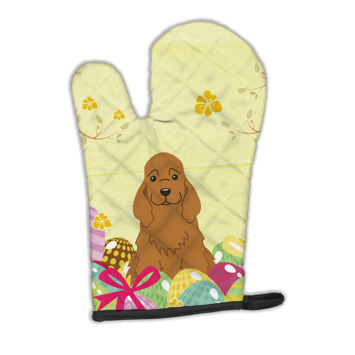 Easter Eggs Cocker Spaniel Red Oven Mitt BB6095OVMT  the-store.com.