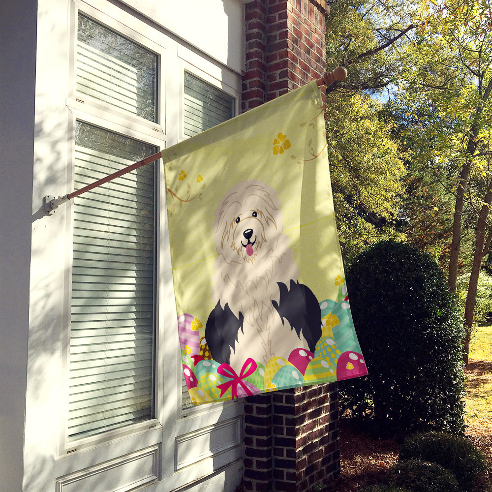 Easter Eggs Old English Sheepdog Flag Canvas House Size BB6096CHF  the-store.com.