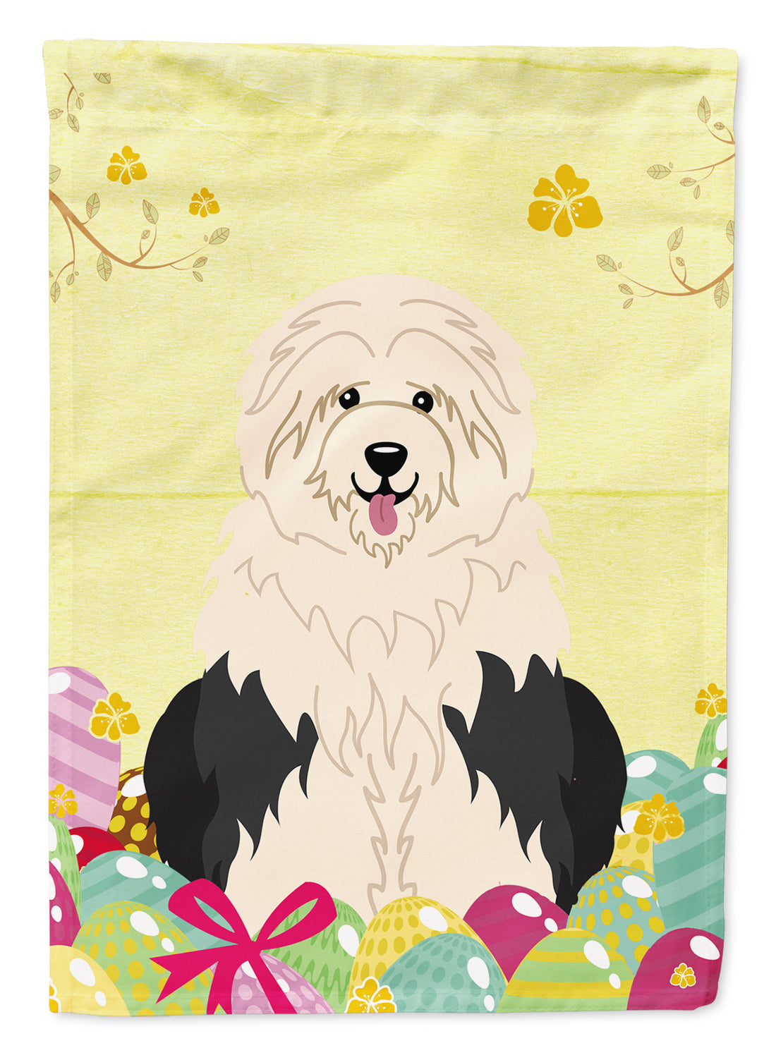 Easter Eggs Old English Sheepdog Flag Garden Size BB6096GF  the-store.com.