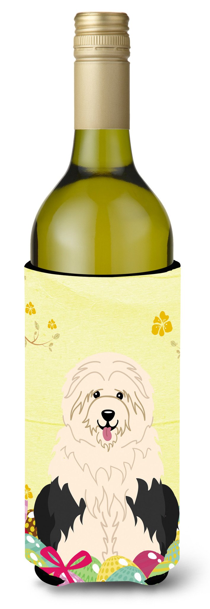 Easter Eggs Old English Sheepdog Wine Bottle Beverge Insulator Hugger BB6096LITERK by Caroline's Treasures