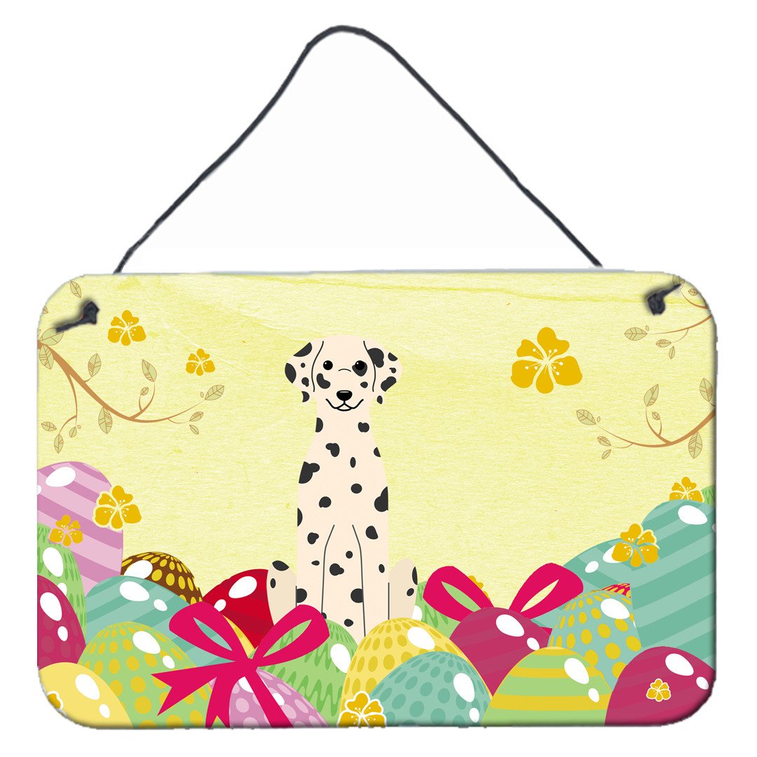 Easter Eggs Dalmatian Wall or Door Hanging Prints BB6097DS812 by Caroline&#39;s Treasures