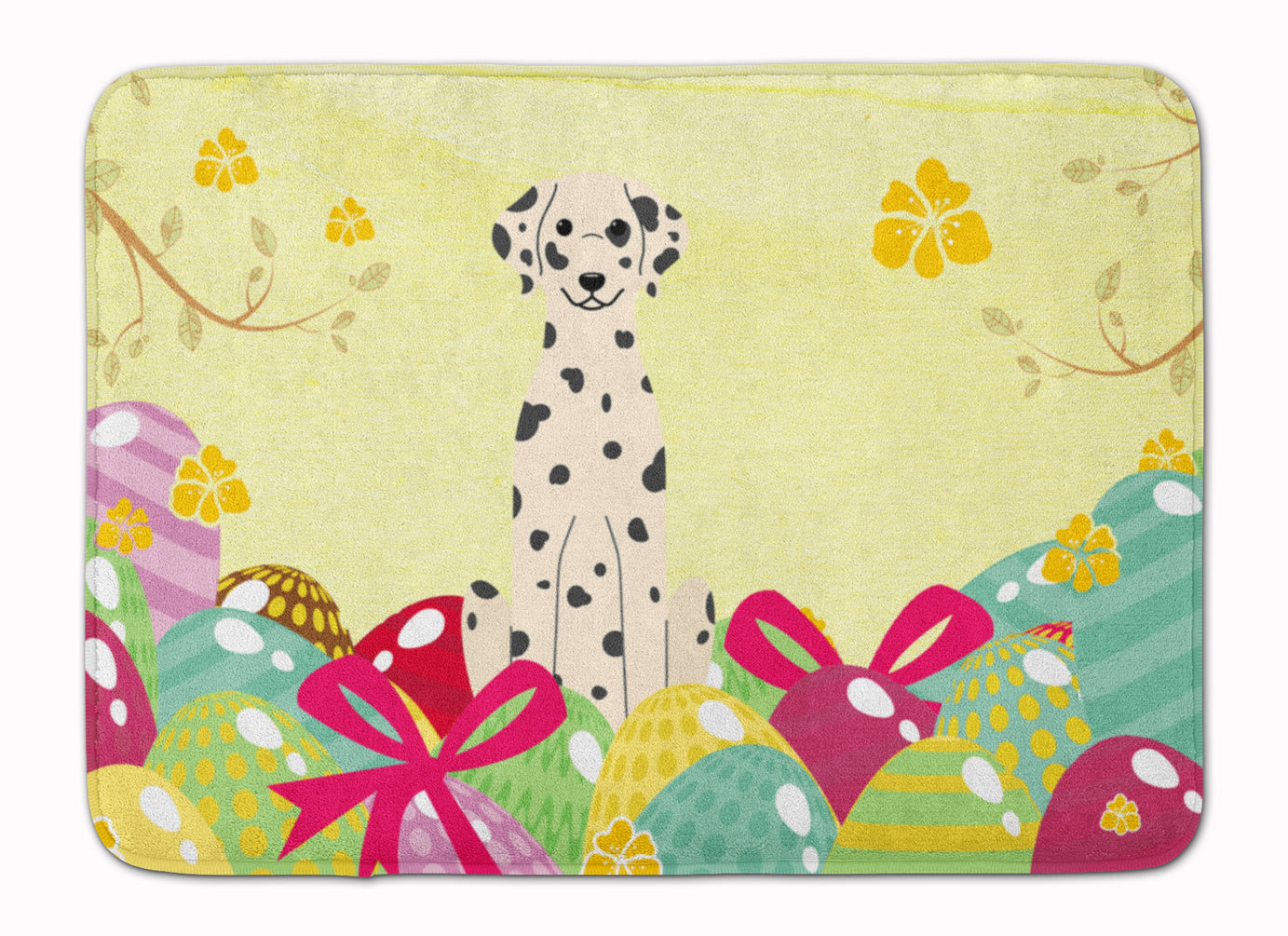 Easter Eggs Dalmatian Machine Washable Memory Foam Mat BB6097RUG - the-store.com