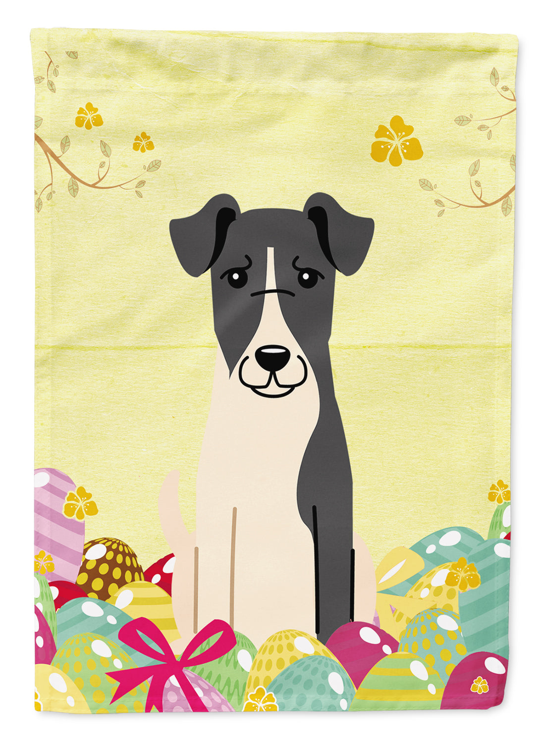 Easter Eggs Smooth Fox Terrier Flag Garden Size BB6098GF  the-store.com.