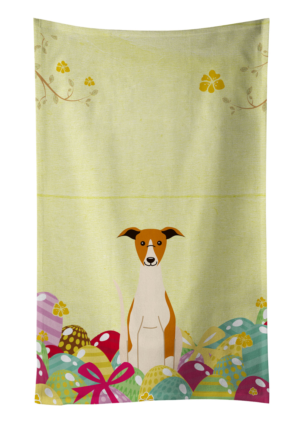 Easter Eggs Whippet Kitchen Towel BB6099KTWL - the-store.com