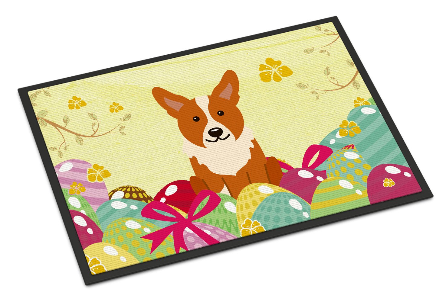 Easter Eggs Corgi Indoor or Outdoor Mat 24x36 BB6100JMAT by Caroline's Treasures