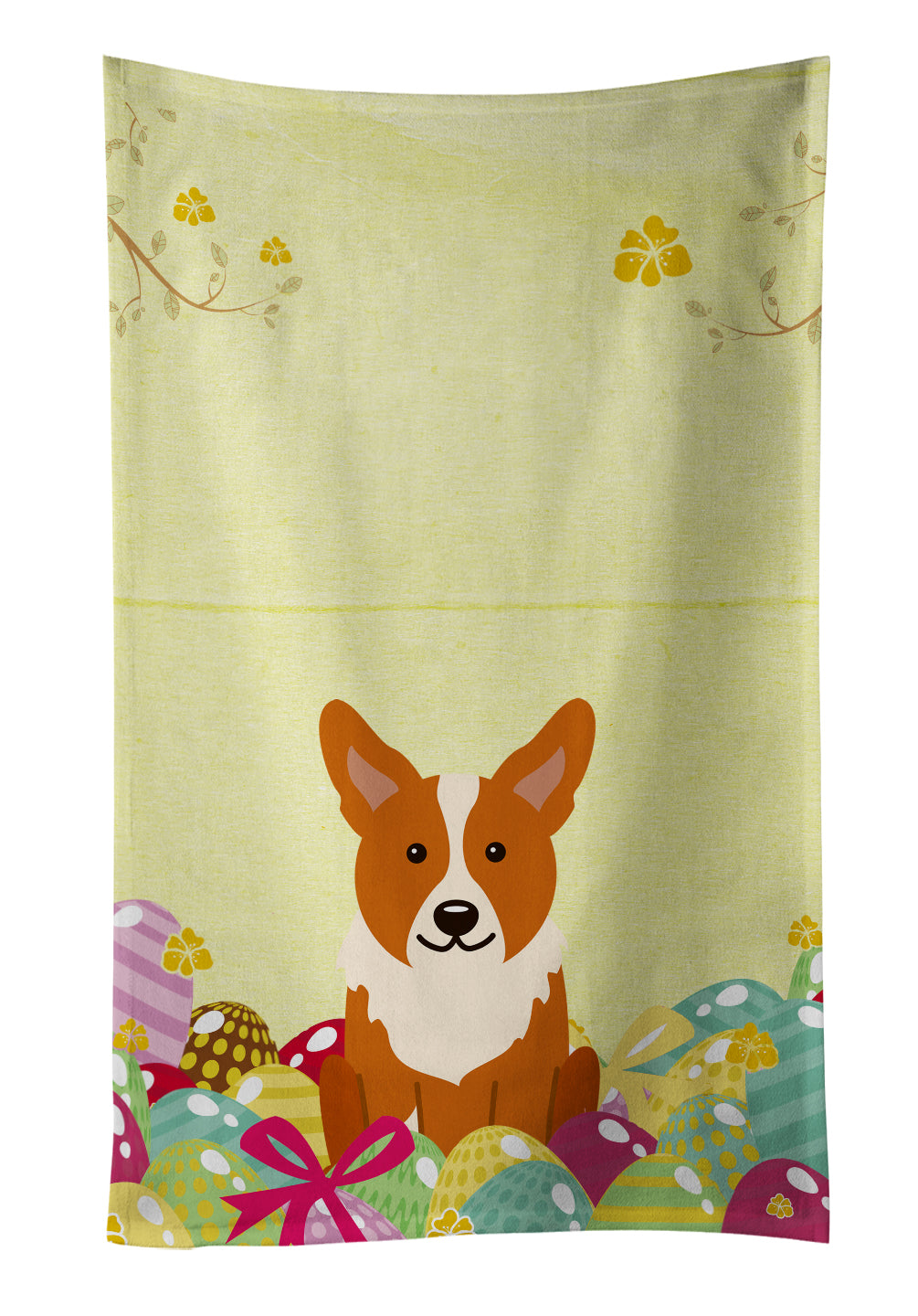 Easter Eggs Corgi Kitchen Towel BB6100KTWL - the-store.com