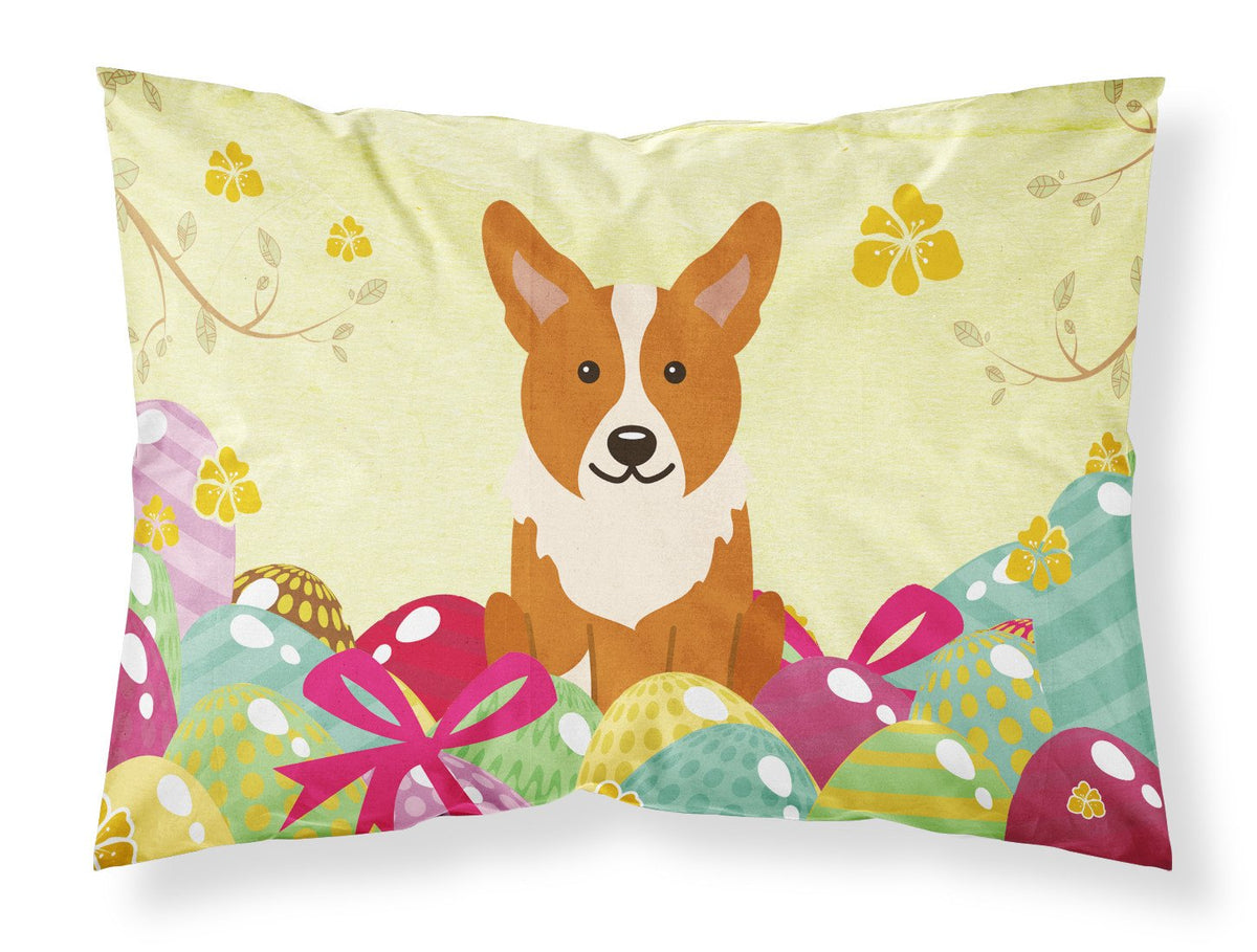 Easter Eggs Corgi Fabric Standard Pillowcase BB6100PILLOWCASE by Caroline&#39;s Treasures