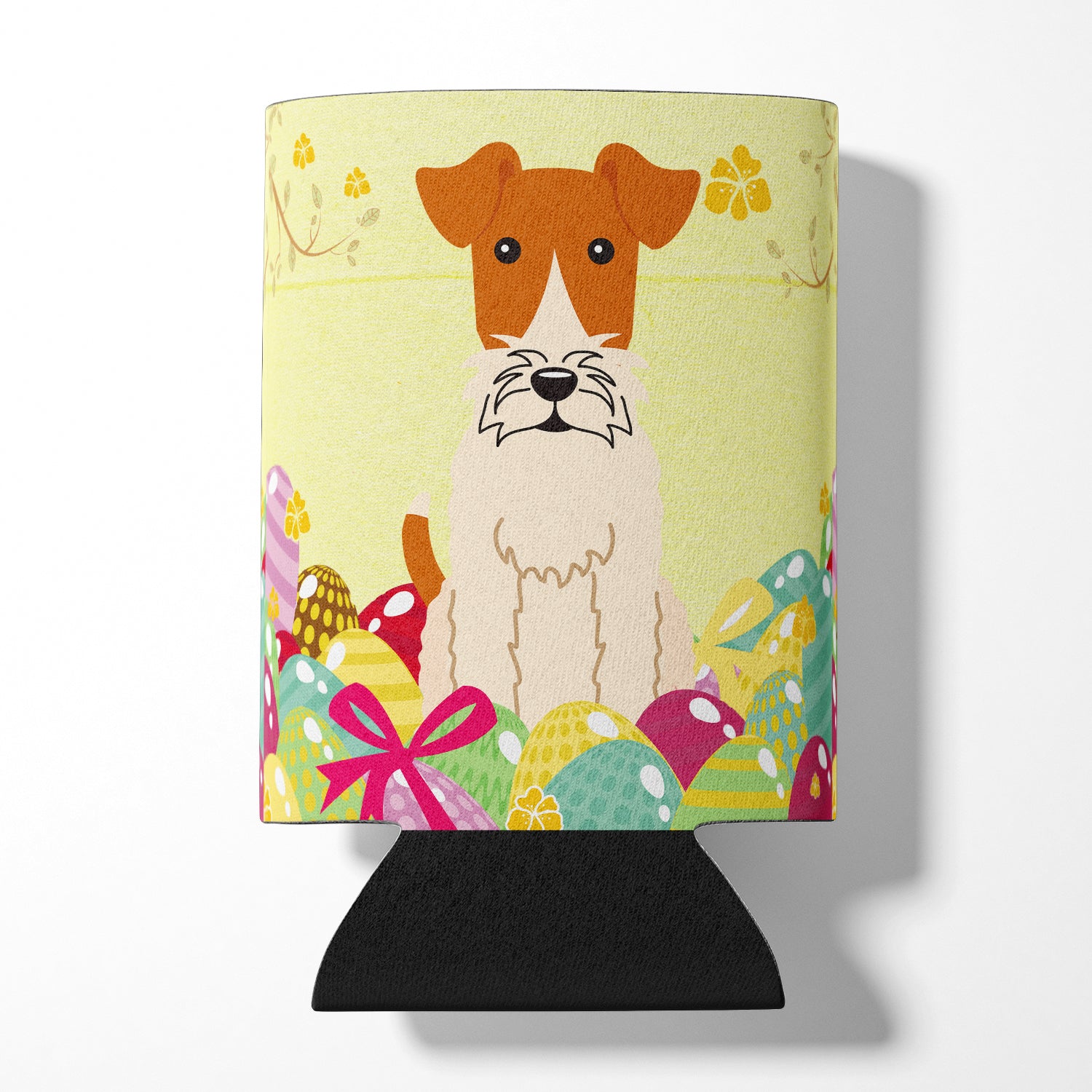 Easter Eggs Wire Fox Terrier Can or Bottle Hugger BB6101CC  the-store.com.