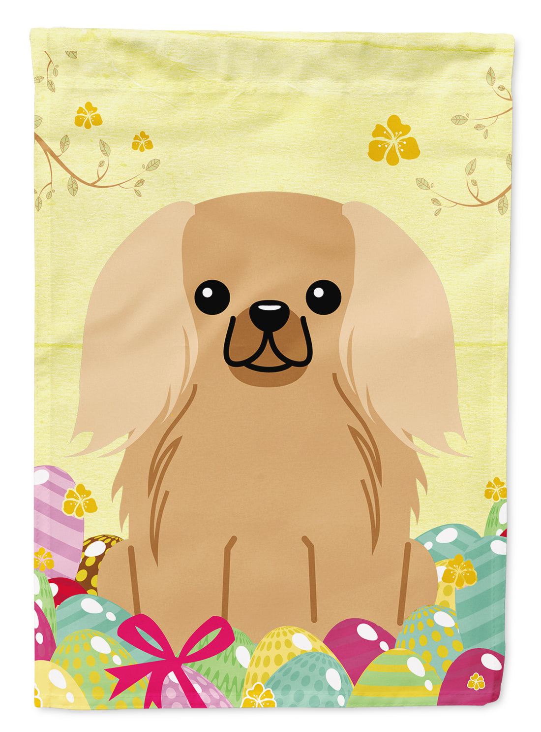 Easter Eggs Pekingnese Fawn Sable Flag Garden Size BB6104GF  the-store.com.