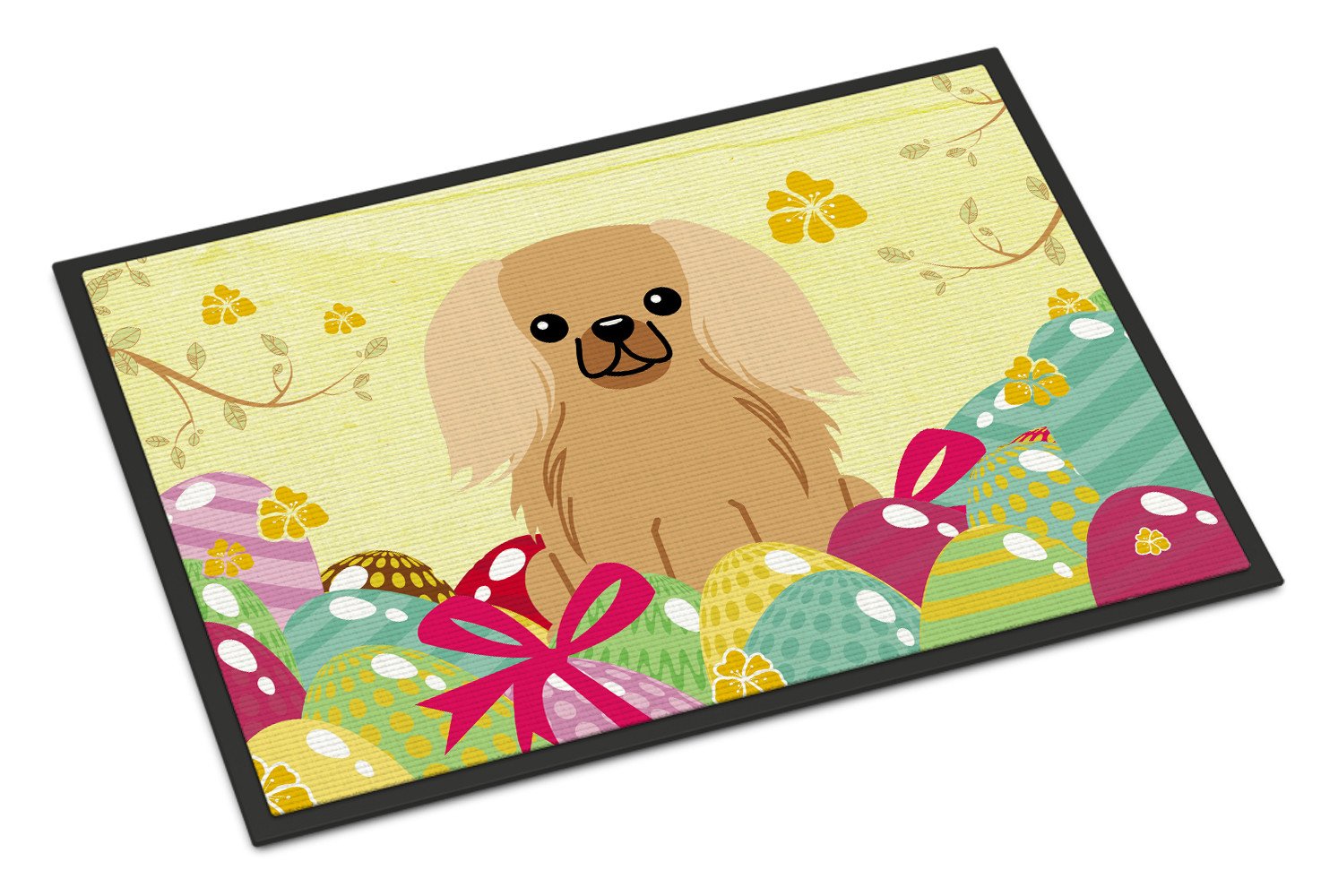 Easter Eggs Pekingnese Fawn Sable Indoor or Outdoor Mat 24x36 BB6104JMAT by Caroline's Treasures