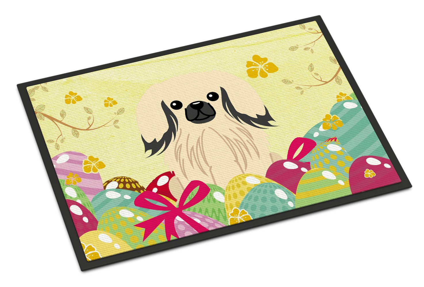 Easter Eggs Pekingnese Cream Indoor or Outdoor Mat 24x36 BB6106JMAT by Caroline's Treasures