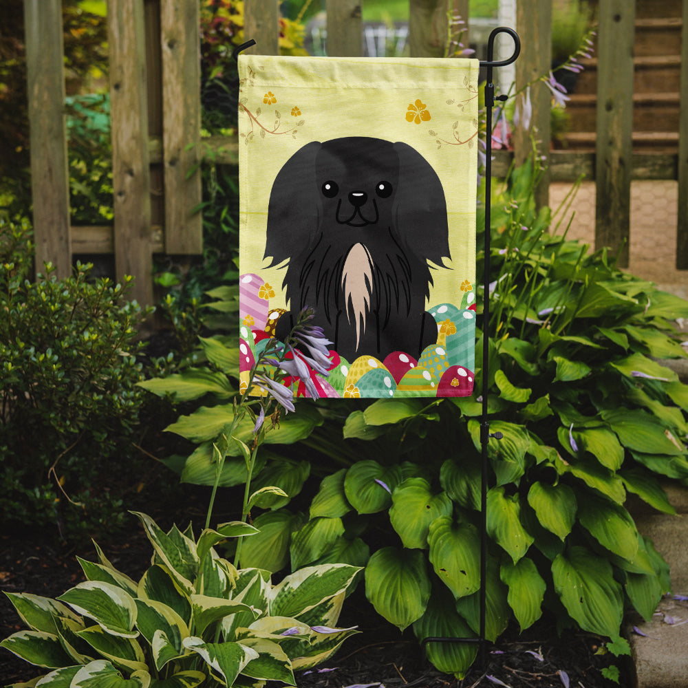 Easter Eggs Pekingnese Black Flag Garden Size BB6107GF  the-store.com.