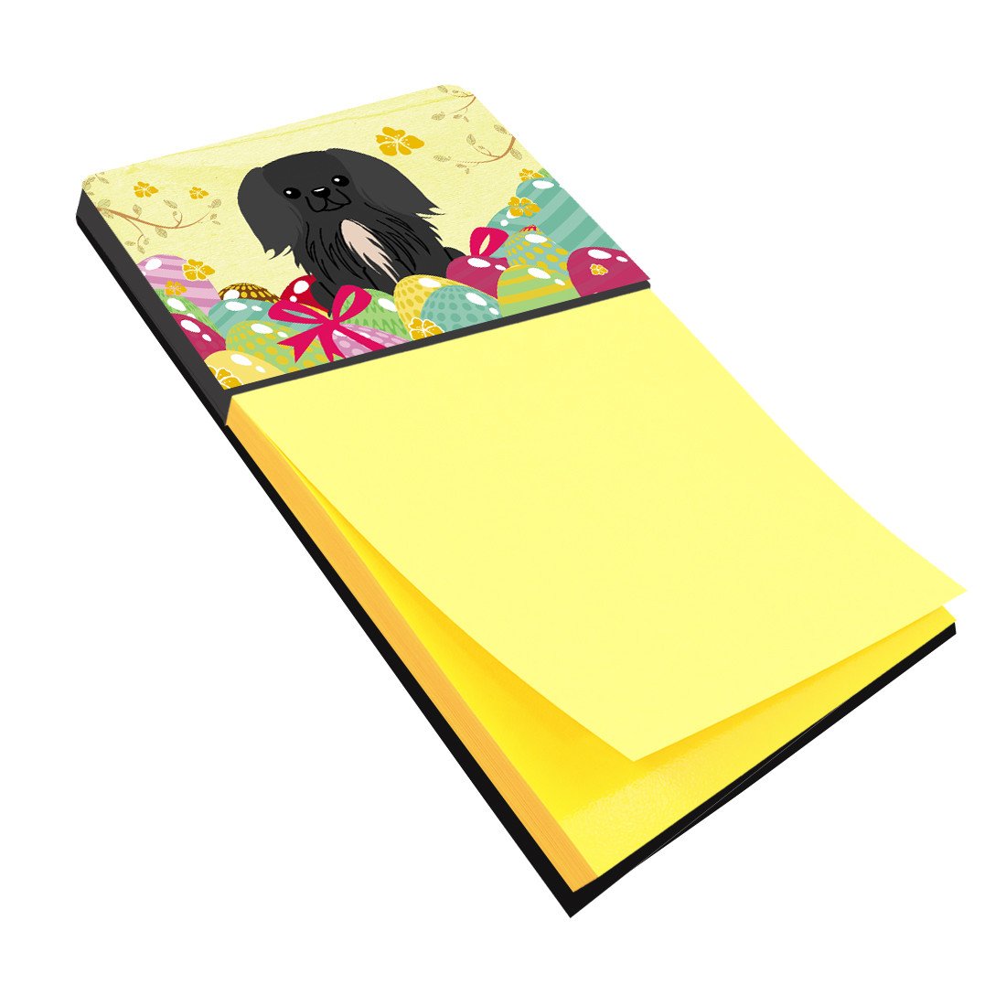 Easter Eggs Pekingnese Black Sticky Note Holder BB6107SN by Caroline's Treasures