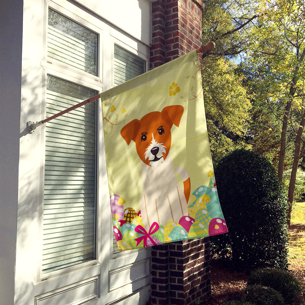 Easter Eggs Jack Russell Terrier Flag Canvas House Size BB6108CHF  the-store.com.