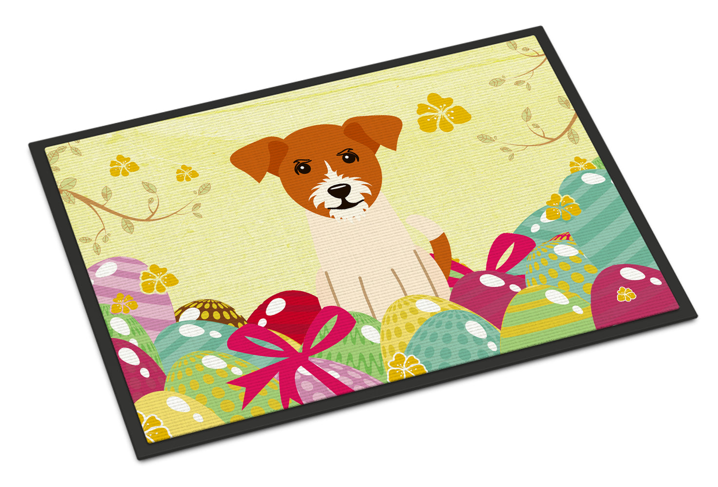 Easter Eggs Jack Russell Terrier Indoor or Outdoor Mat 18x27 BB6108MAT - the-store.com