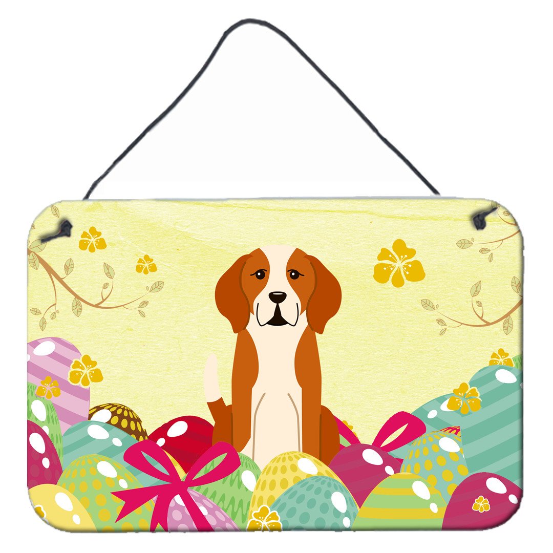 Easter Eggs English Foxhound Wall or Door Hanging Prints BB6110DS812 by Caroline's Treasures