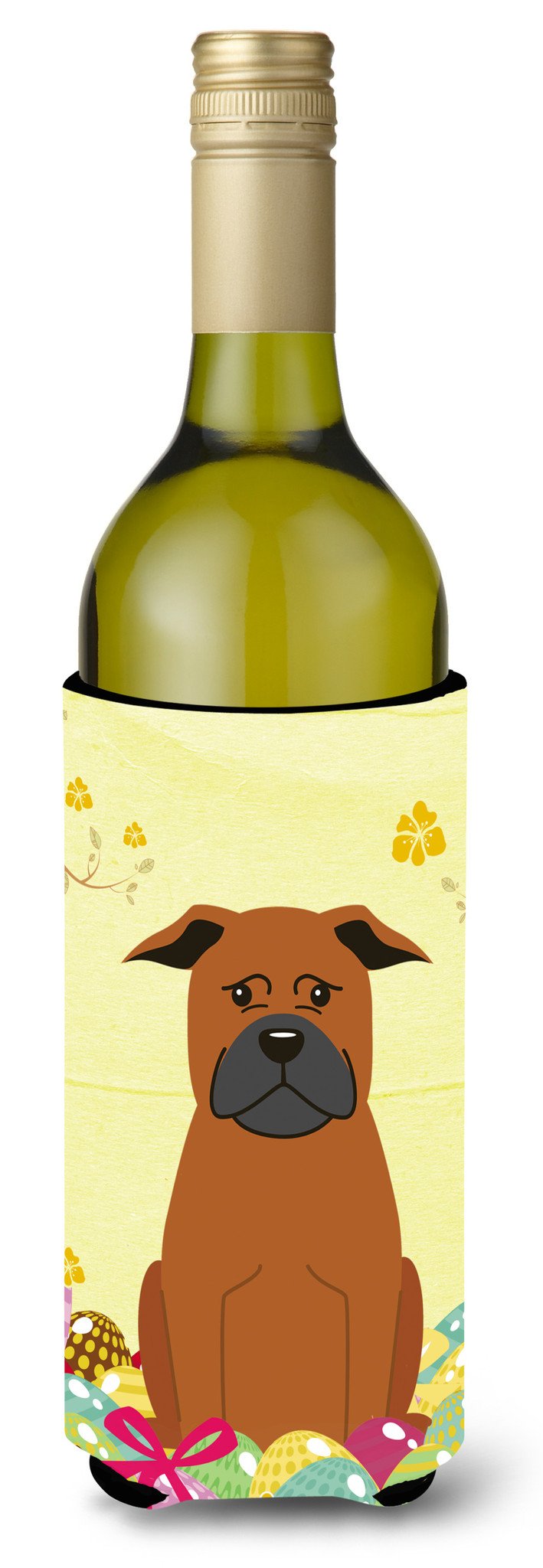 Easter Eggs Chinese Chongqing Dog Wine Bottle Beverge Insulator Hugger BB6111LITERK by Caroline's Treasures