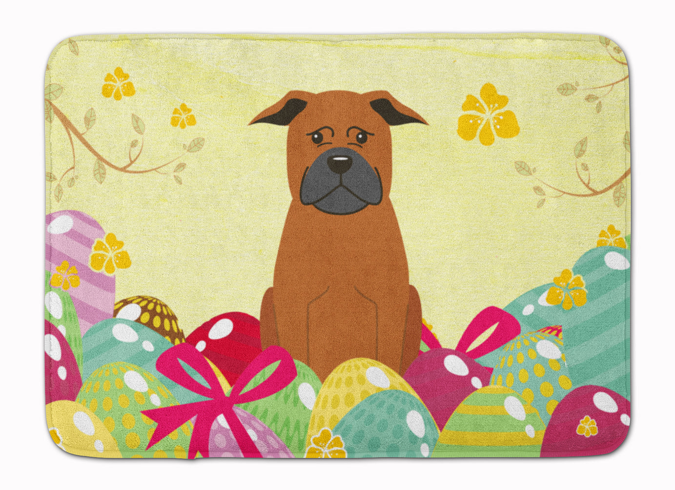 Easter Eggs Chinese Chongqing Dog Machine Washable Memory Foam Mat BB6111RUG - the-store.com