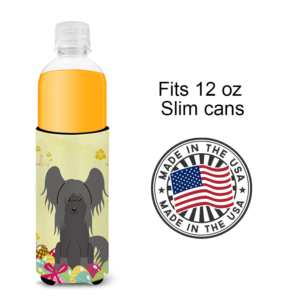 Easter Eggs Chinese Crested Black  Ultra Hugger for slim cans BB6112MUK  the-store.com.