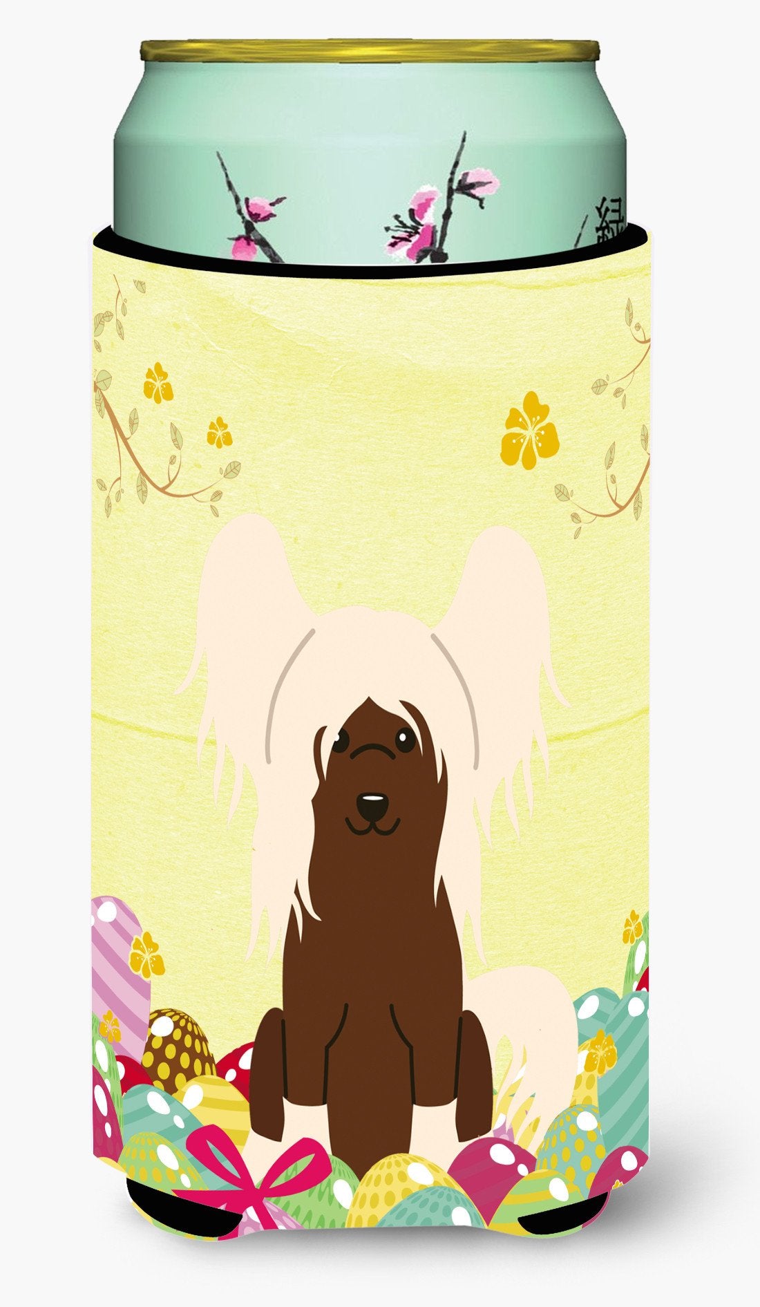 Easter Eggs Chinese Crested Cream Tall Boy Beverage Insulator Hugger BB6113TBC by Caroline&#39;s Treasures