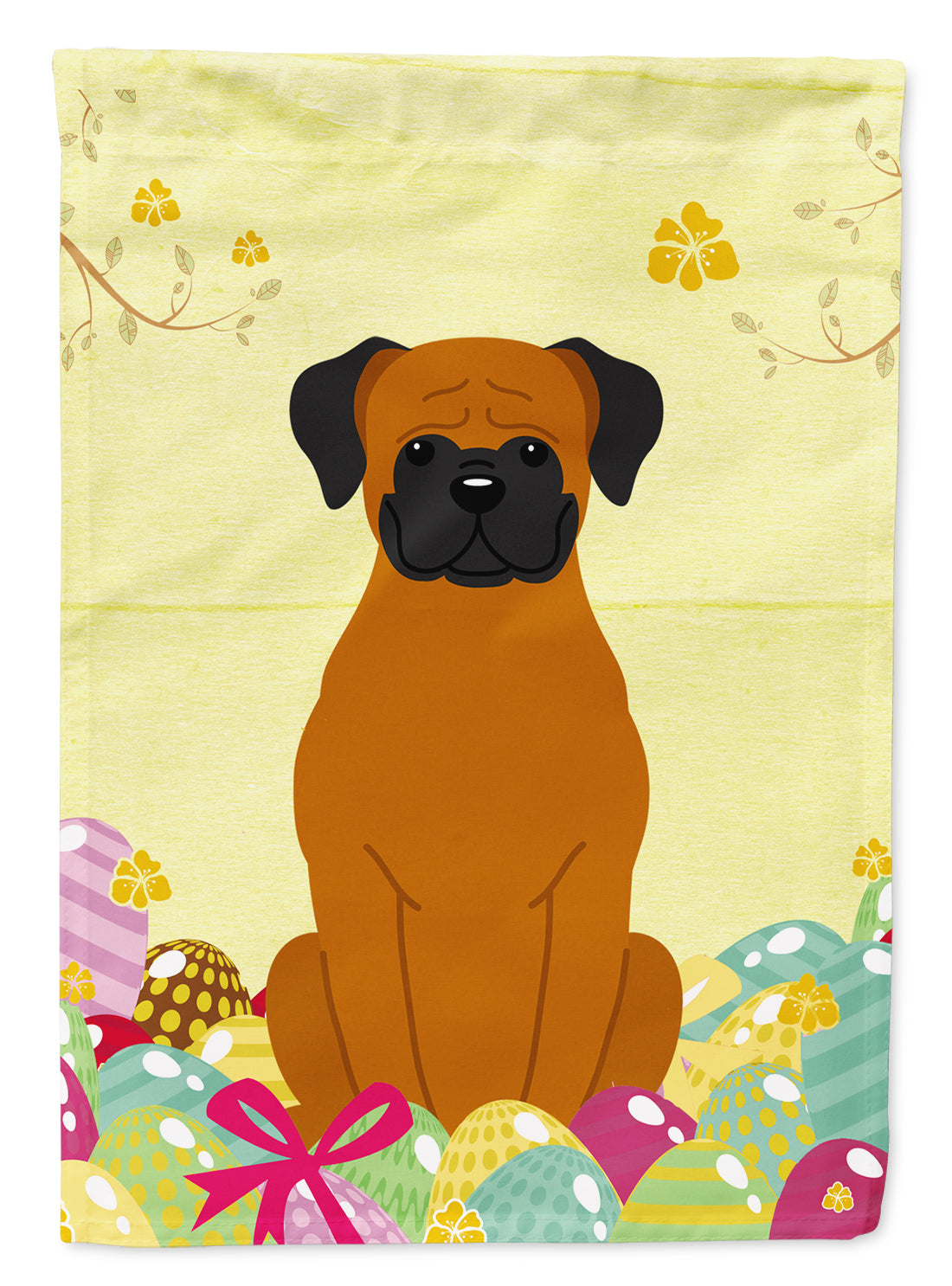 Easter Eggs Fawn Boxer Flag Garden Size BB6115GF  the-store.com.