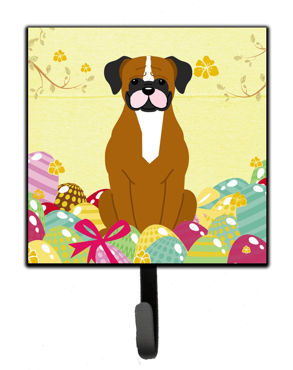 Easter Eggs Flashy Fawn Boxer Leash or Key Holder BB6116SH4 by Caroline's Treasures