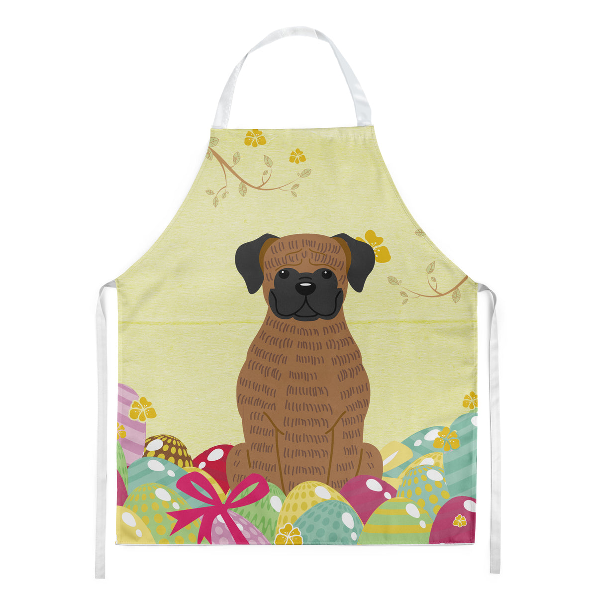 Easter Eggs Brindle Boxer Apron BB6117APRON  the-store.com.