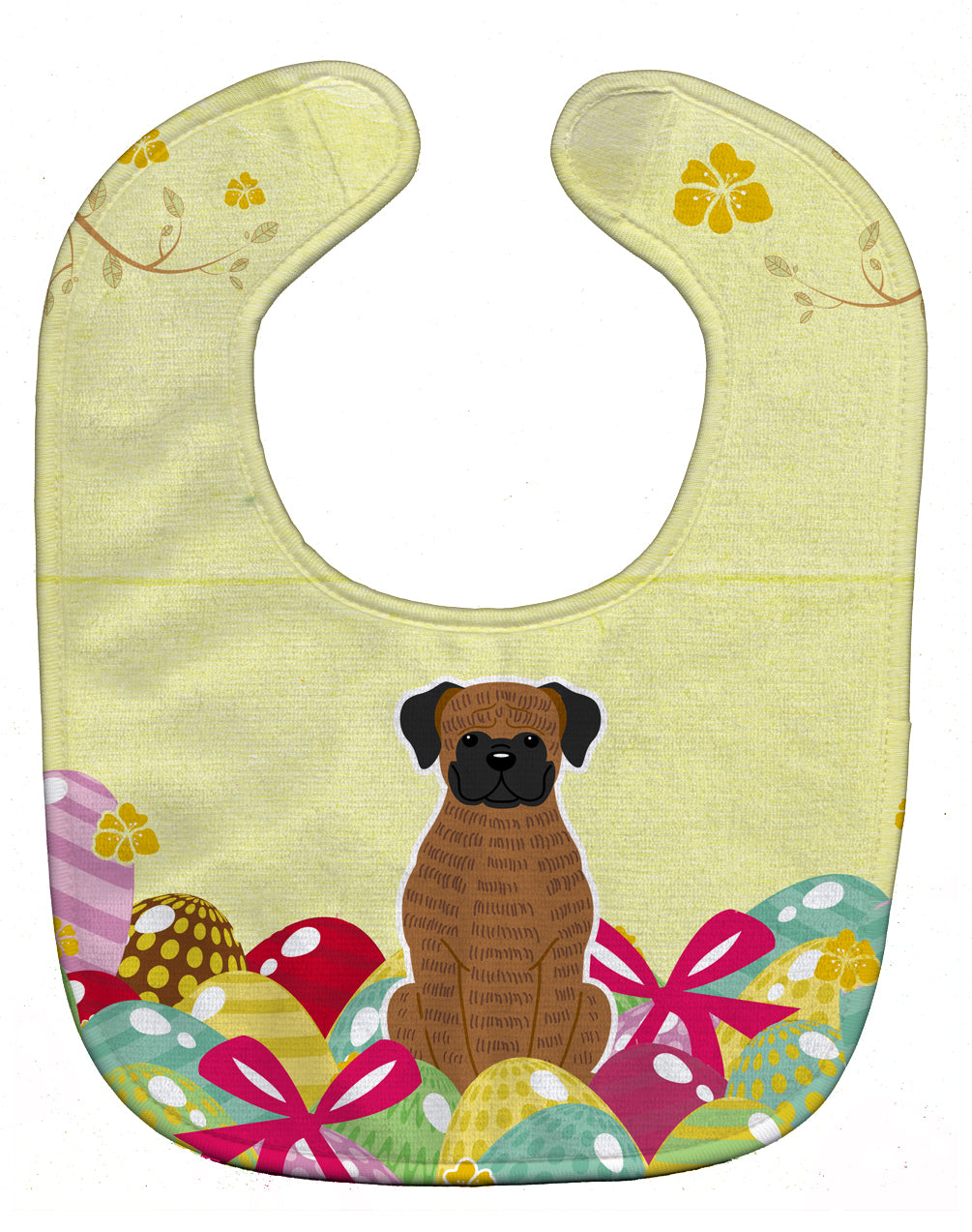 Easter Eggs Brindle Boxer Baby Bib BB6117BIB - the-store.com